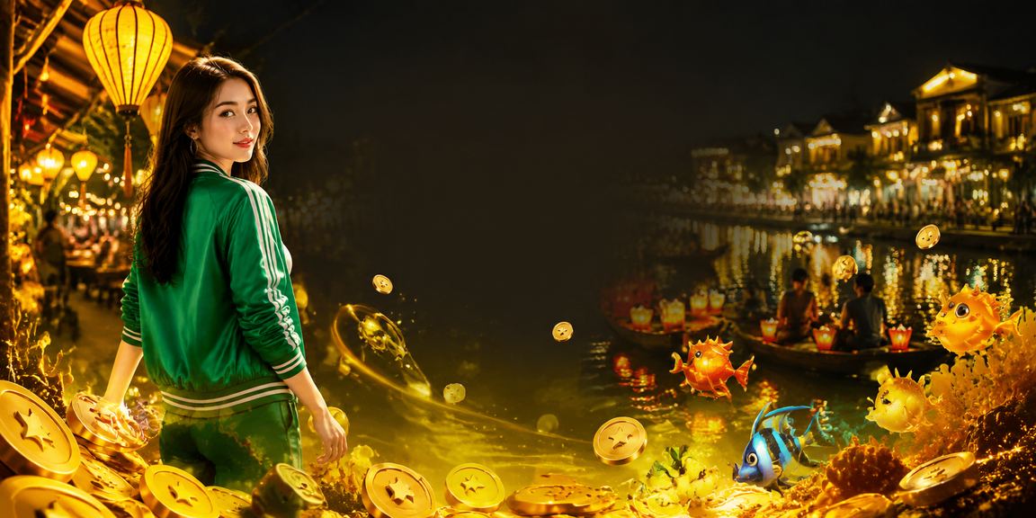 Quang cảnh chợ đêm Hội An với người chơi casino trực tuyến trong không khí lễ hội